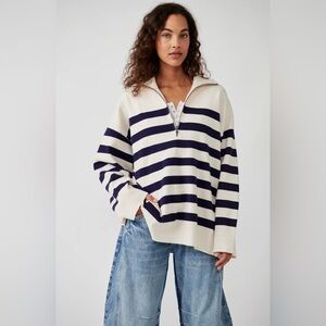 Free People NWT Half Zip Sweater